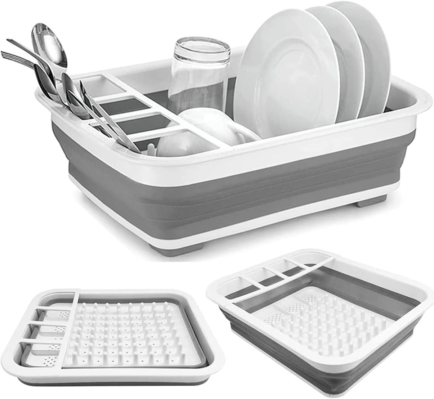 FELIXLEO Geschirrständer Faltbarer Abtropfständer Spülschüssel Camping Outdoor Grau FELIXLEO Geschirrständer Faltbarer Abtropfständer Spülschüssel Camping Outdoor Grau von FELIXLEO