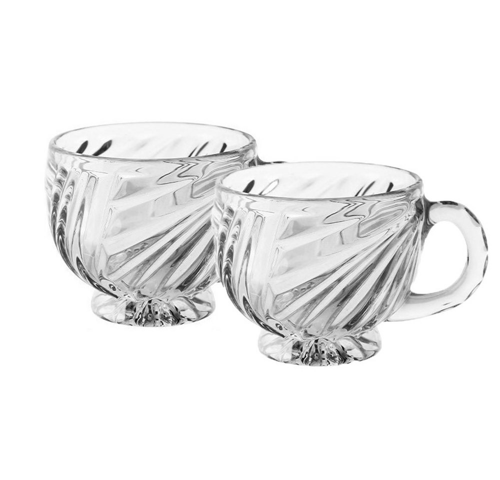 FELIXLEO Gläser-Set 2pcs Kaffeetasse glas, transparrent, 200ml Latte Gläser von FELIXLEO