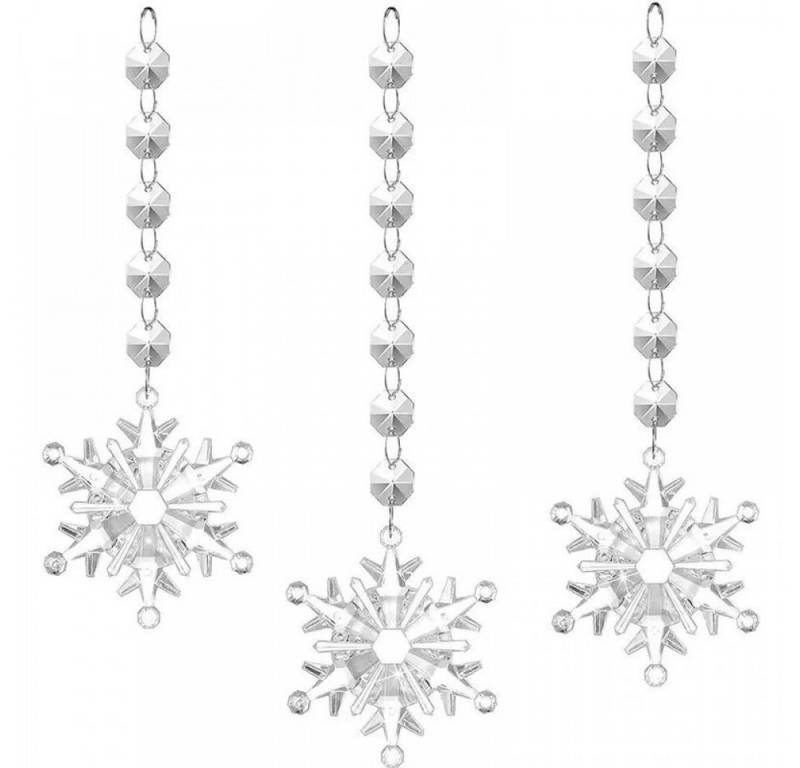 FELIXLEO Hängedekoration 40er-Pack Acryl-Schneeflocken-Eiszapfen-Dekorationen Christbaumschmuck (1 St) von FELIXLEO