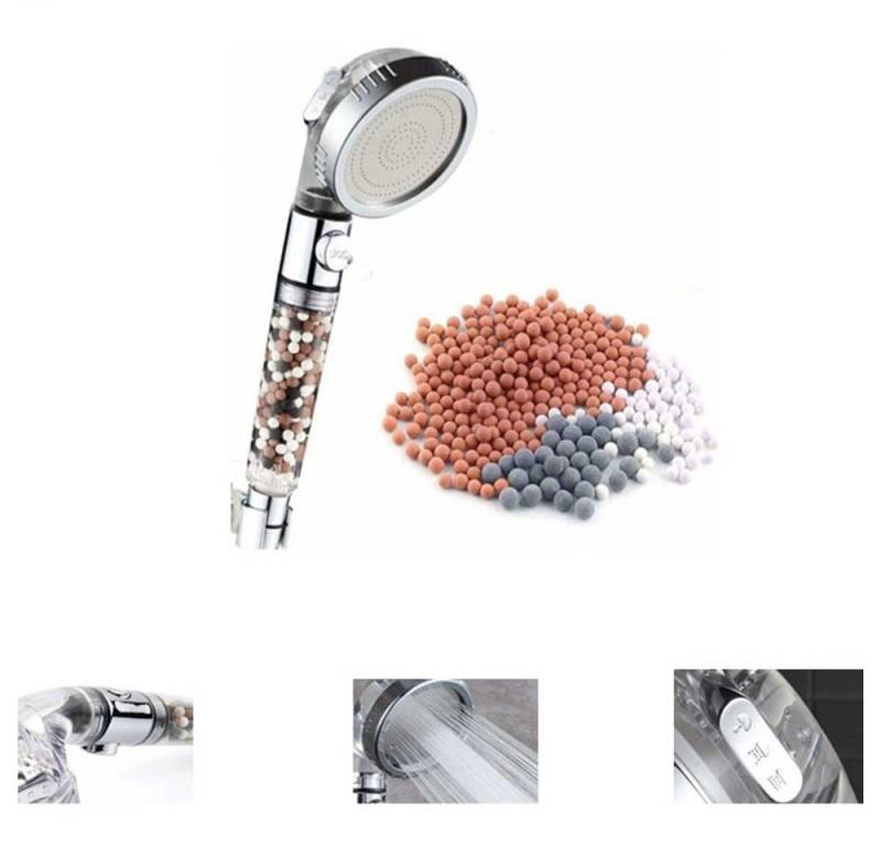 FELIXLEO Handbrause Sparsamer Anti-Kalk-Duschkopf und Wasserstopp-Taste der französischen, (1-tlg) von FELIXLEO