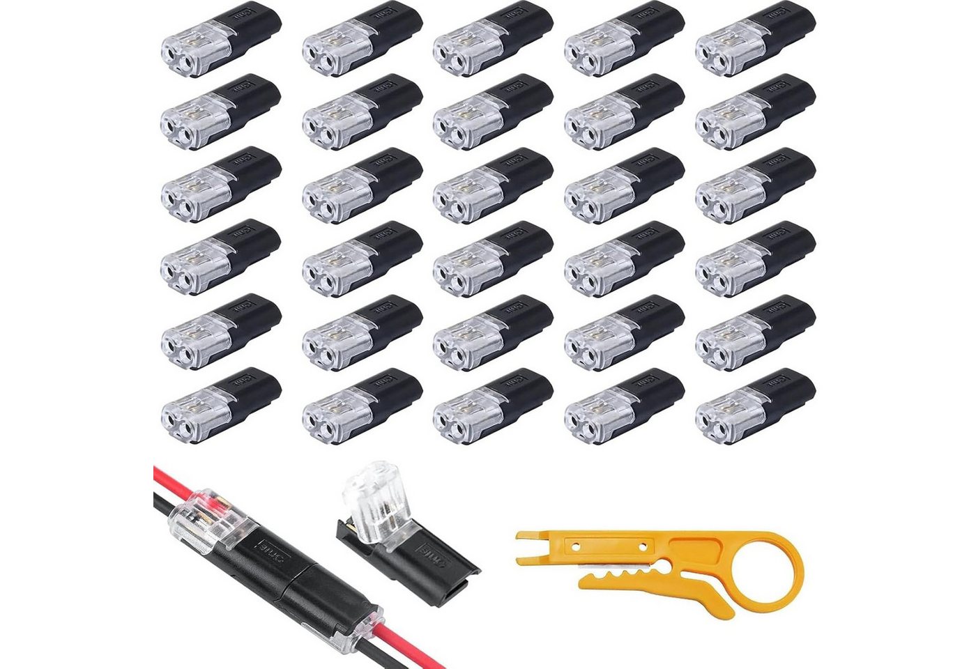 FELIXLEO Kabelverbinder-Sortiment 30er Auto Kabelverbinder Wasserdicht 2 Pol 12V Für 18 22 AWG Kabel, 1-tlg. FELIXLEO Kabelverbinder-Sortiment 30er Auto Kabelverbinder Wasserdicht 2 Pol 12V Für 18 22 AWG Kabel, 1-tlg. von FELIXLEO
