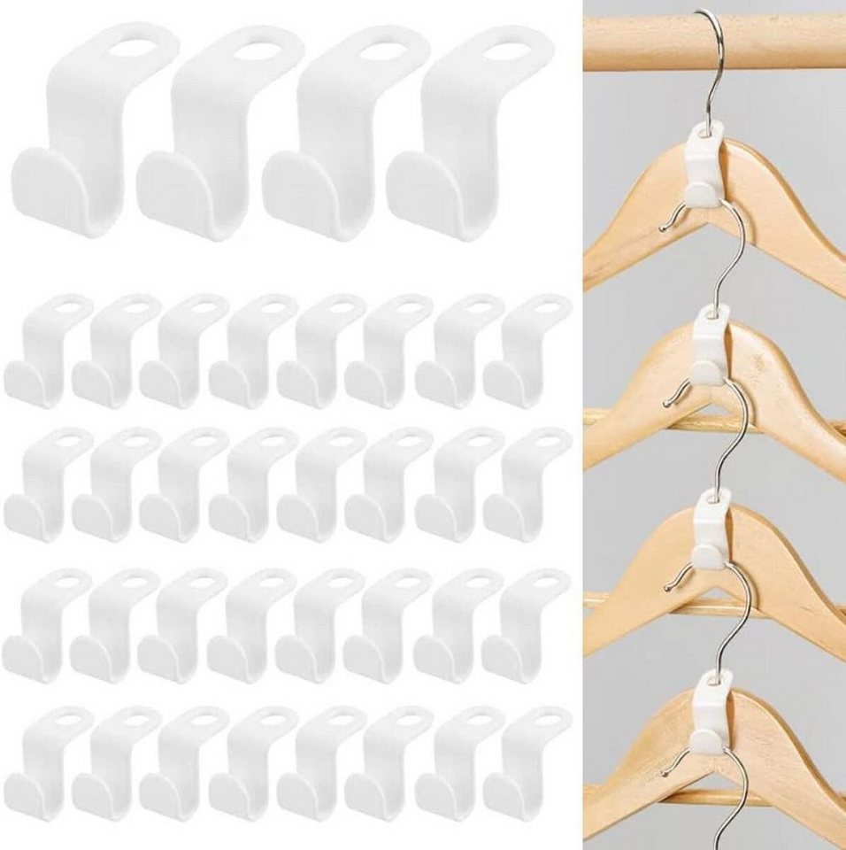 FELIXLEO Kleiderbügel 50 Stück Verbindungshaken für Kleiderbügel Platzsparende Clips, (150-tlg) von FELIXLEO