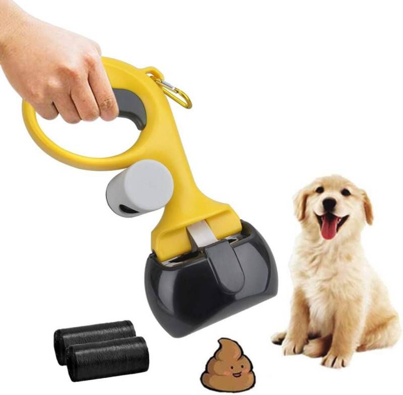 FELIXLEO Kneifzange Hundekotgreifer Tragbar Pooper Scooper mit Beutel Katzen Hunde, 1-tlg. von FELIXLEO