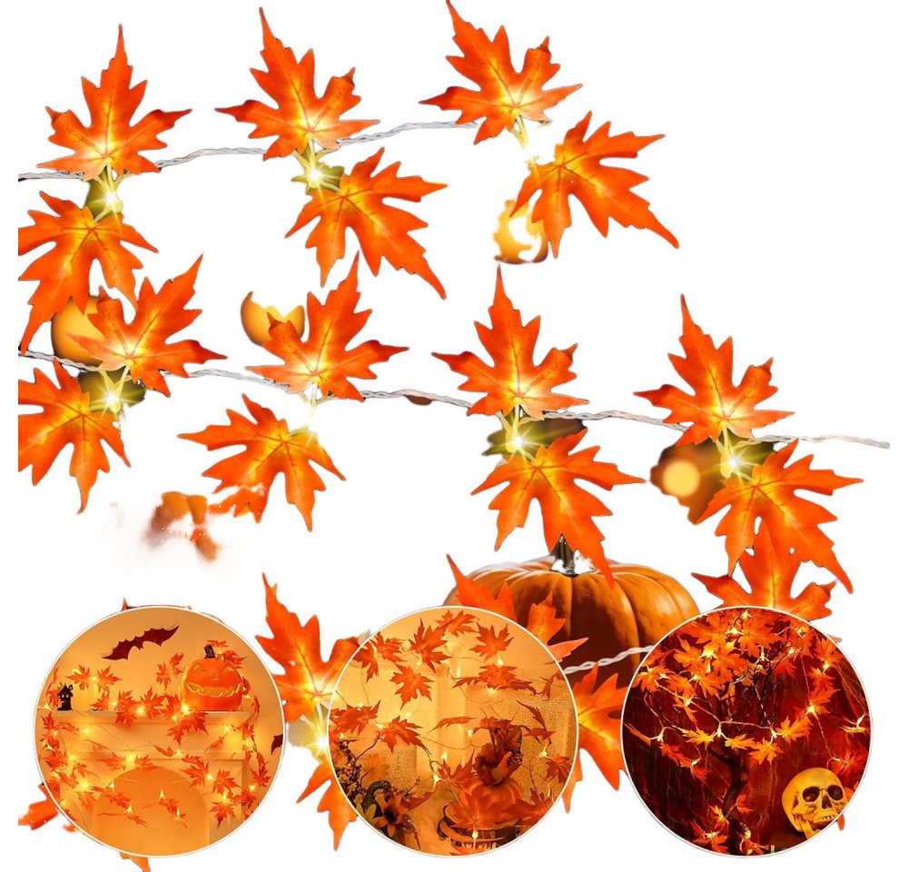 FELIXLEO LED-Kerze Halloween Herbstdekoration Lichterkette 3M 20 LED (1-tlg) von FELIXLEO