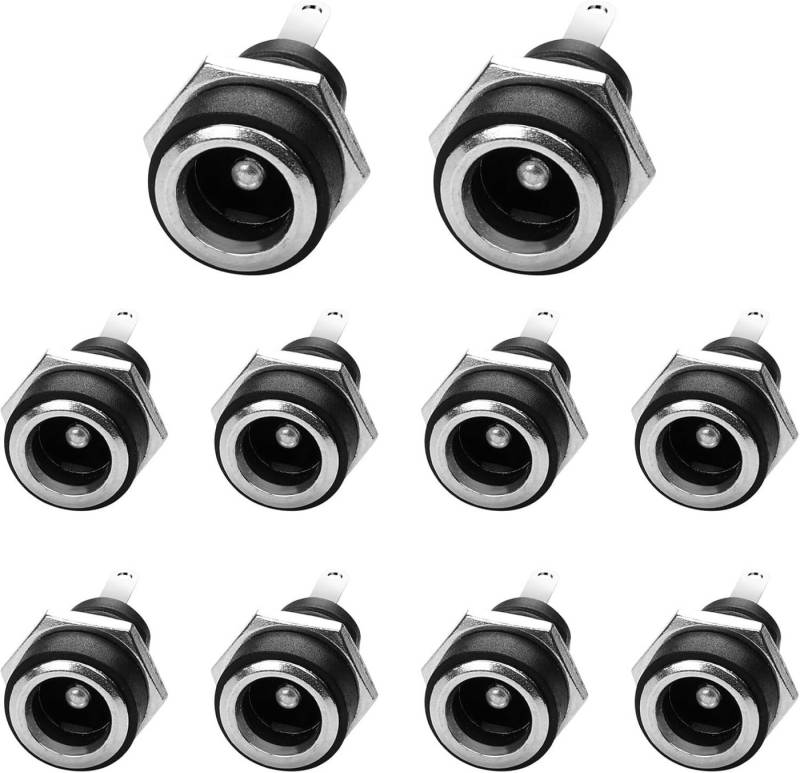 FELIXLEO Ladestecker-Halterung 10 Stück DC Buchse 2 Pins 5.5 x 2.1mm Hohlstecker Buchse von FELIXLEO