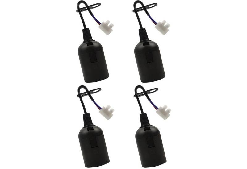 FELIXLEO Lampenfassung Baufassung E27 Mit Kabel,  6 Stück Fassung, Schwarz Fassung E27, (1-St) von FELIXLEO