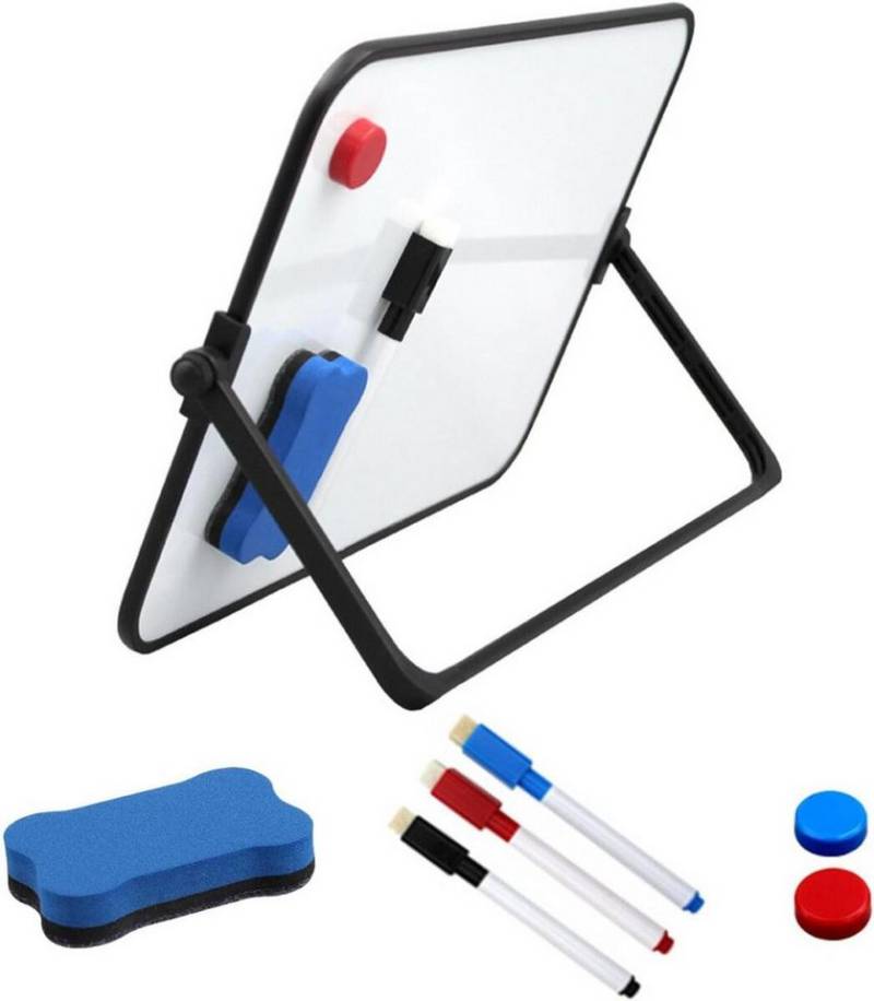 FELIXLEO Magnettafel Magnetisches Whiteboard A4 Doppelseitig 360 Grad Ständer mit Marker, (1-tlg) von FELIXLEO
