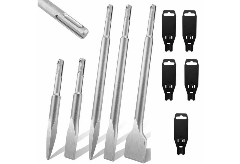 FELIXLEO Meißel-Set 5 teilig SDS Plus Meissel Set Flachmeissel Bohrhammer Meissel Beton, (1-tlg) von FELIXLEO