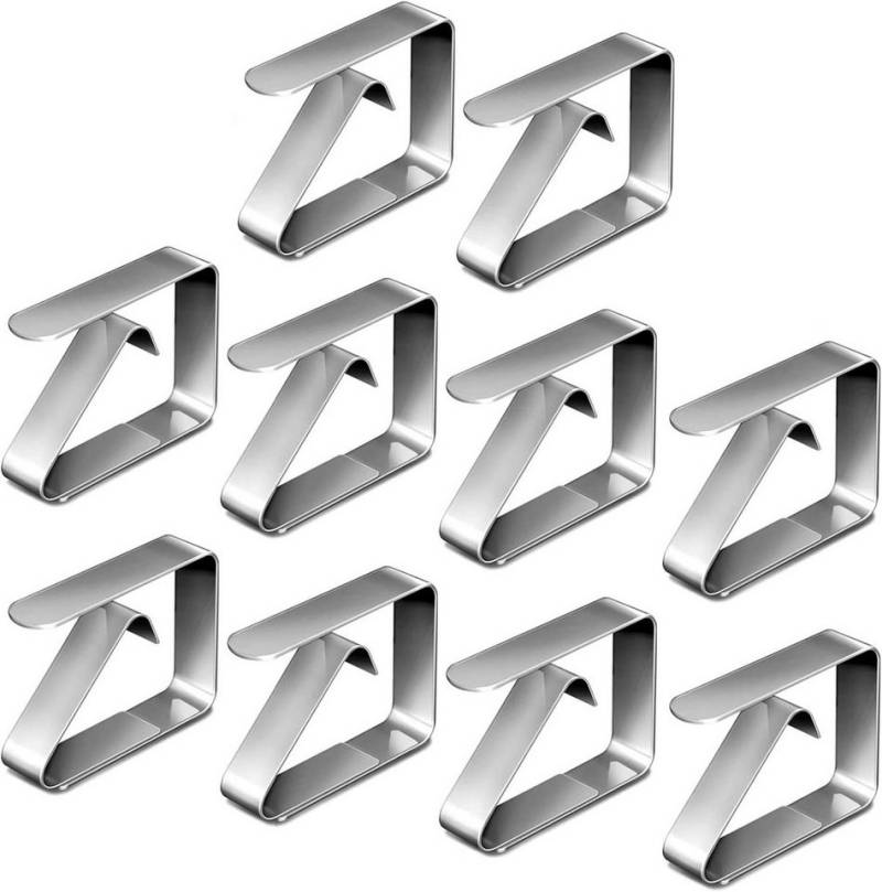 FELIXLEO Mitteldecke Tischdeckenklammer 10 Stück Edelstahl Tischtuch Clips für Restaurant (1-tlg) von FELIXLEO