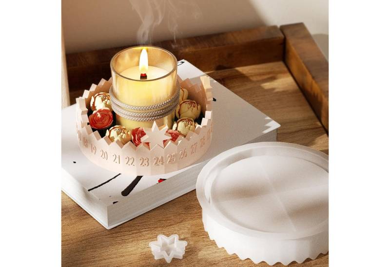 FELIXLEO Modellierwerkzeug Silikonform Adventskalender Weihnachten Gießform Kerzenhalter, (1 St) von FELIXLEO
