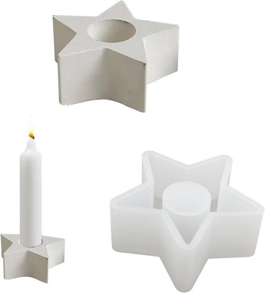 FELIXLEO Modellierwerkzeug Silikonform Kerzenhalter DIY Gießform Rund Harz Zement Kerzenständer, (1 St) von FELIXLEO