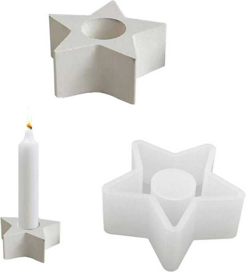 FELIXLEO Modellierwerkzeug Silikonform Kerzenhalter DIY Gießform Rund Harz Zement Kerzenständer, (2 St) von FELIXLEO