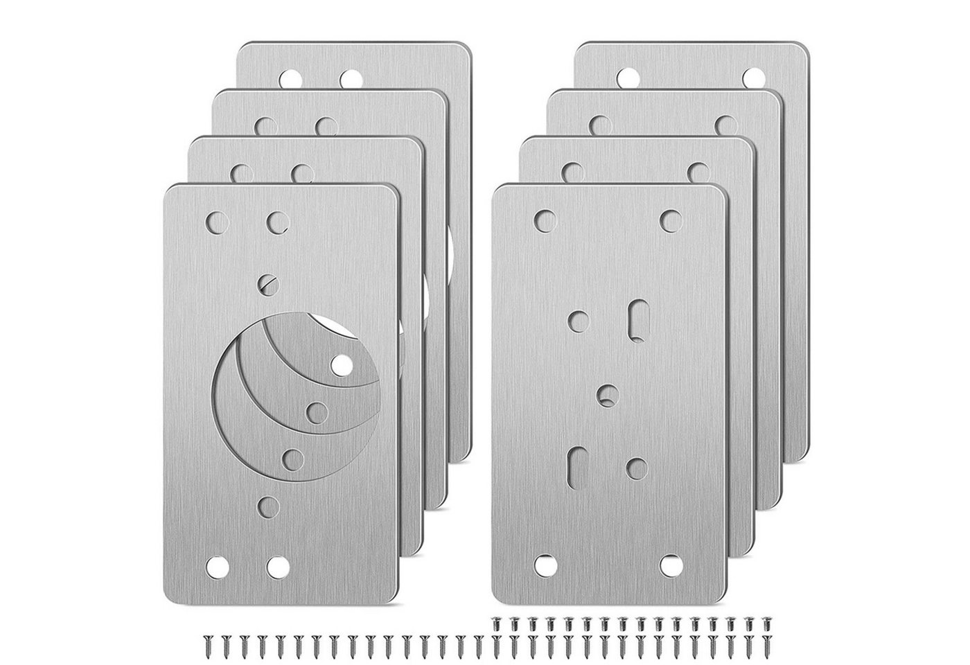 FELIXLEO Möbelbeschlag Montagezubehör Schrank Scharnier Reparaturplatte 4 Paar 90*47mm (1 St) von FELIXLEO