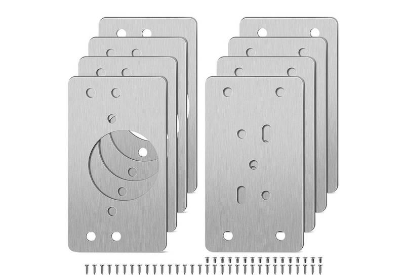 FELIXLEO Möbelbeschlag Montagezubehör Schrank Scharnier Reparaturplatte 4 Paar 90*47mm (12 St) von FELIXLEO