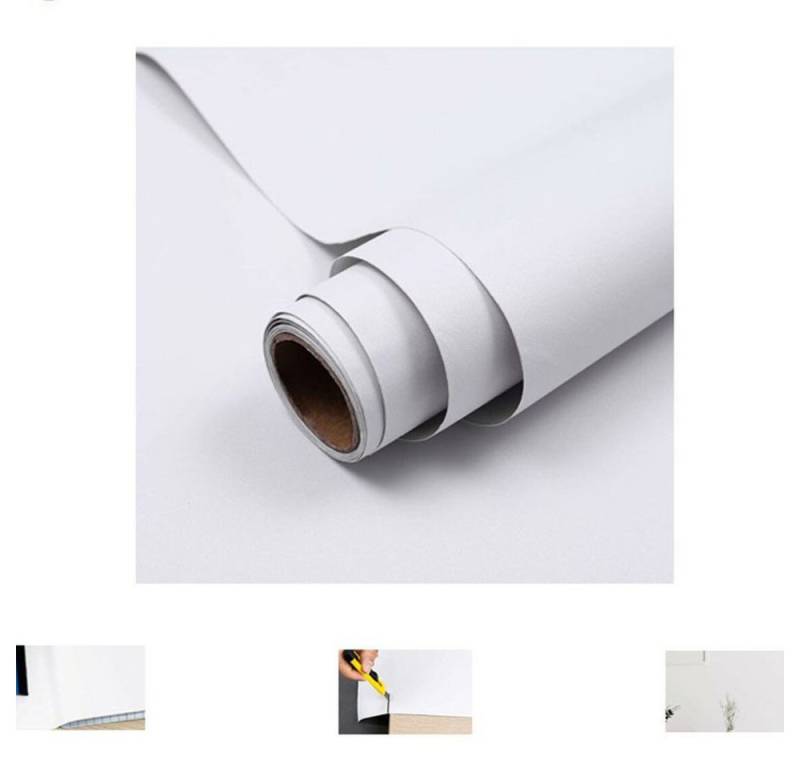 FELIXLEO Möbelfolie Möbelklebepapier mattweiß 60 x 300 cm, (1St) von FELIXLEO