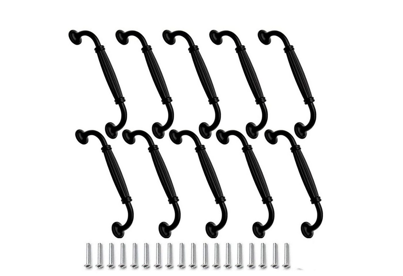 FELIXLEO Möbelgriff Möbelgriff 10 Stk Schublade Türgriff Aluminiumlegierung 128mm Schwarz (20-St) von FELIXLEO