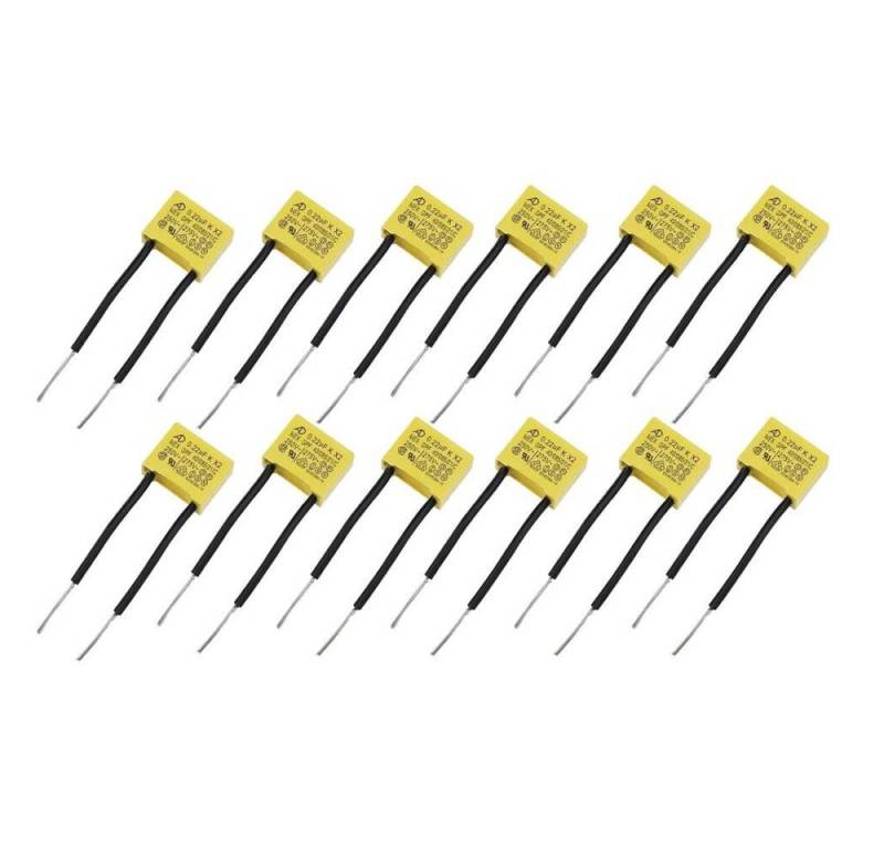 FELIXLEO Montagezubehör LED Entstörer Kondensator 12 Stück 0 22µF 275V X2 Radial Lampen (1 St) von FELIXLEO