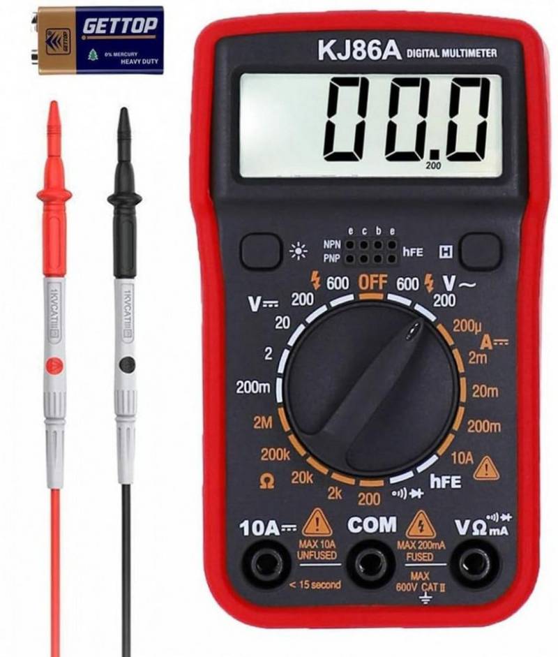 FELIXLEO Multimeter Multimeter, Durchgangsprüfer, Spannungstester, Batterietester von FELIXLEO