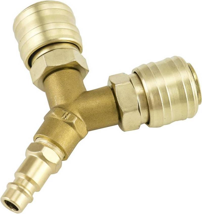 FELIXLEO Multitool 2-Fach Druckluftverteiler Kupferkupplungen 1/4 Zoll Luftschlauch, (1 St) von FELIXLEO