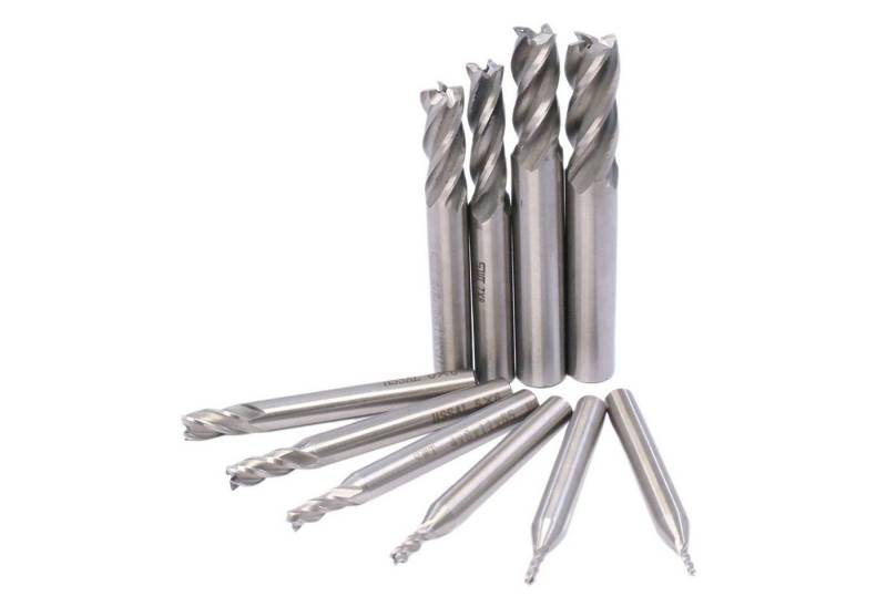FELIXLEO Oberfräsenvorsatz Schaftfräser 10 Stück Hochgeschwindigkeitsstahl Schaftfräser φ2-12mm, (1-tlg) von FELIXLEO