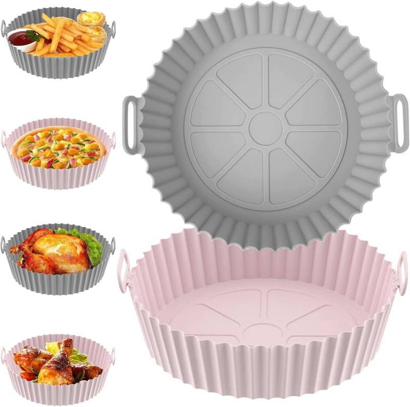 FELIXLEO Obstkuchenform Silikonform 2STK Air Fryer Silikon Backblech Wiederverwendbarer, (2-tlg) von FELIXLEO