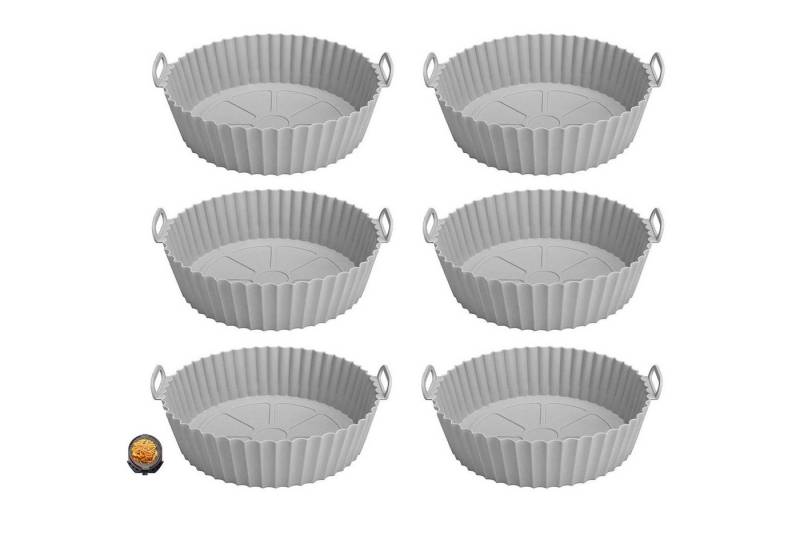 FELIXLEO Obstkuchenform Silikonform 2STK Air Fryer Silikon Backblech Wiederverwendbarer, (6-tlg) von FELIXLEO