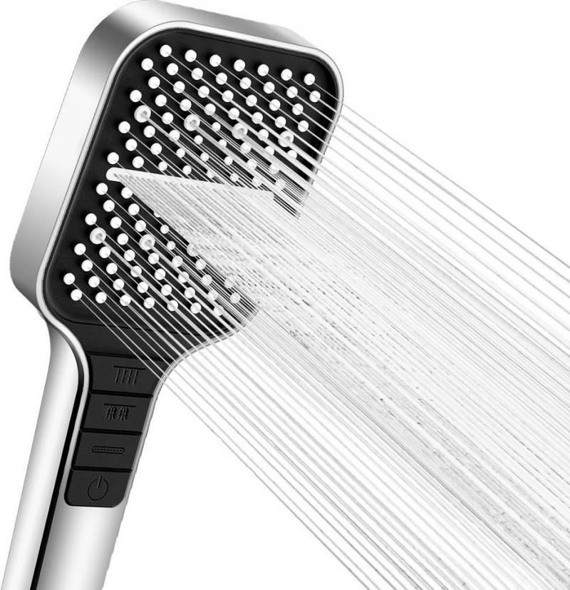 FELIXLEO Regenduschkopf Duschkopf Wassersparend 7 Strahlarte Regendusche mit Stopptaste Silber, (1-tlg) von FELIXLEO