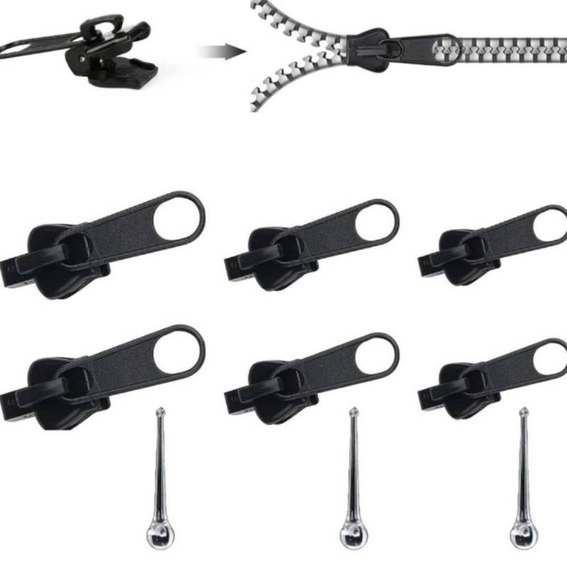 FELIXLEO Reißverschluss 6 Stück Reißverschluss Reparaturset,Reissverschluss Reparatur Set von FELIXLEO