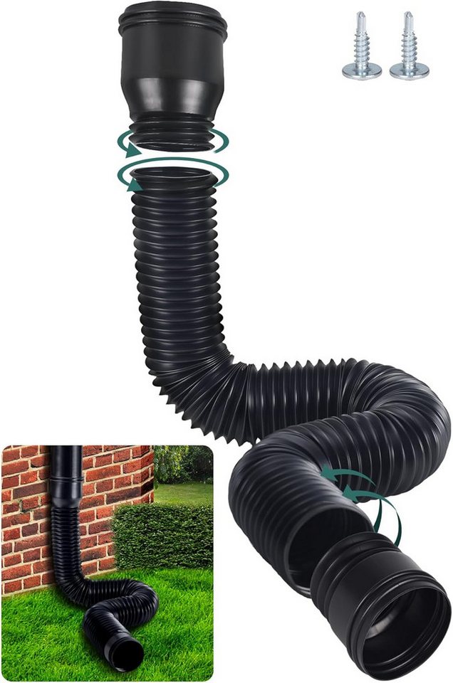 FELIXLEO Schlauchverlängerung Gutter Flexible Downpipe Extension,for Downpipe 80/100 mm (1 Piece) von FELIXLEO