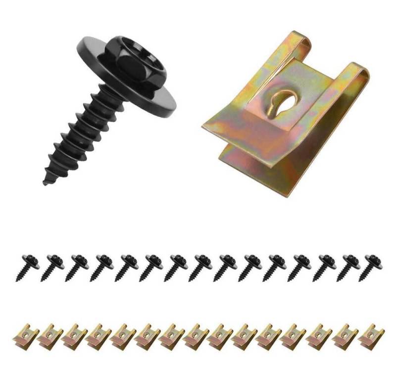 FELIXLEO Schraube Blechmuttern Schraubenmutter Set 30 Stück Edelstahl Blechschrauben, (90 St) von FELIXLEO
