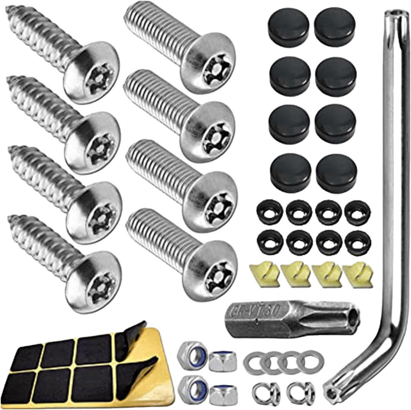FELIXLEO Schrauben-Set Kennzeichen Schrauben Set Diebstahlsicher Edelstahl Rostfrei Kfz, (1 St) von FELIXLEO