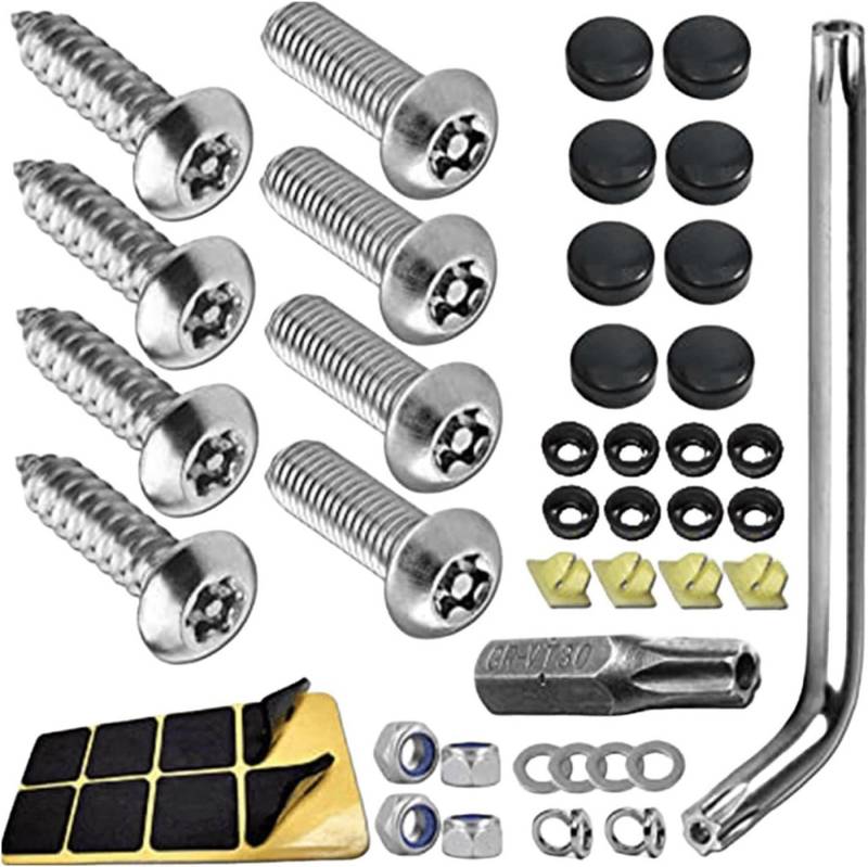 FELIXLEO Schrauben-Set Kennzeichen Schrauben Set Diebstahlsicher Edelstahl Rostfrei Kfz, (1 St) von FELIXLEO
