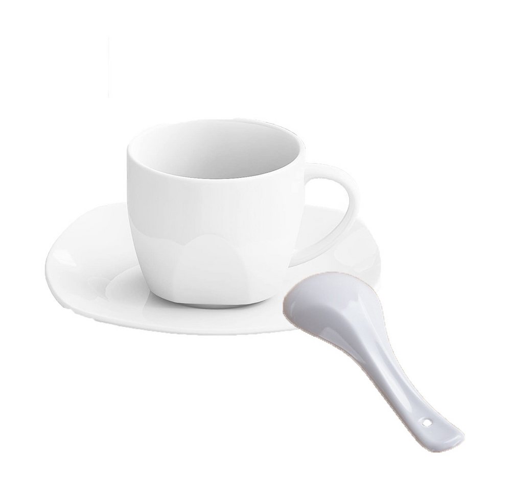 FELIXLEO Schüssel 1tlg Cremeweiß Porzellan Kaffeeservice Kaffeebecher Set 1 Personen von FELIXLEO