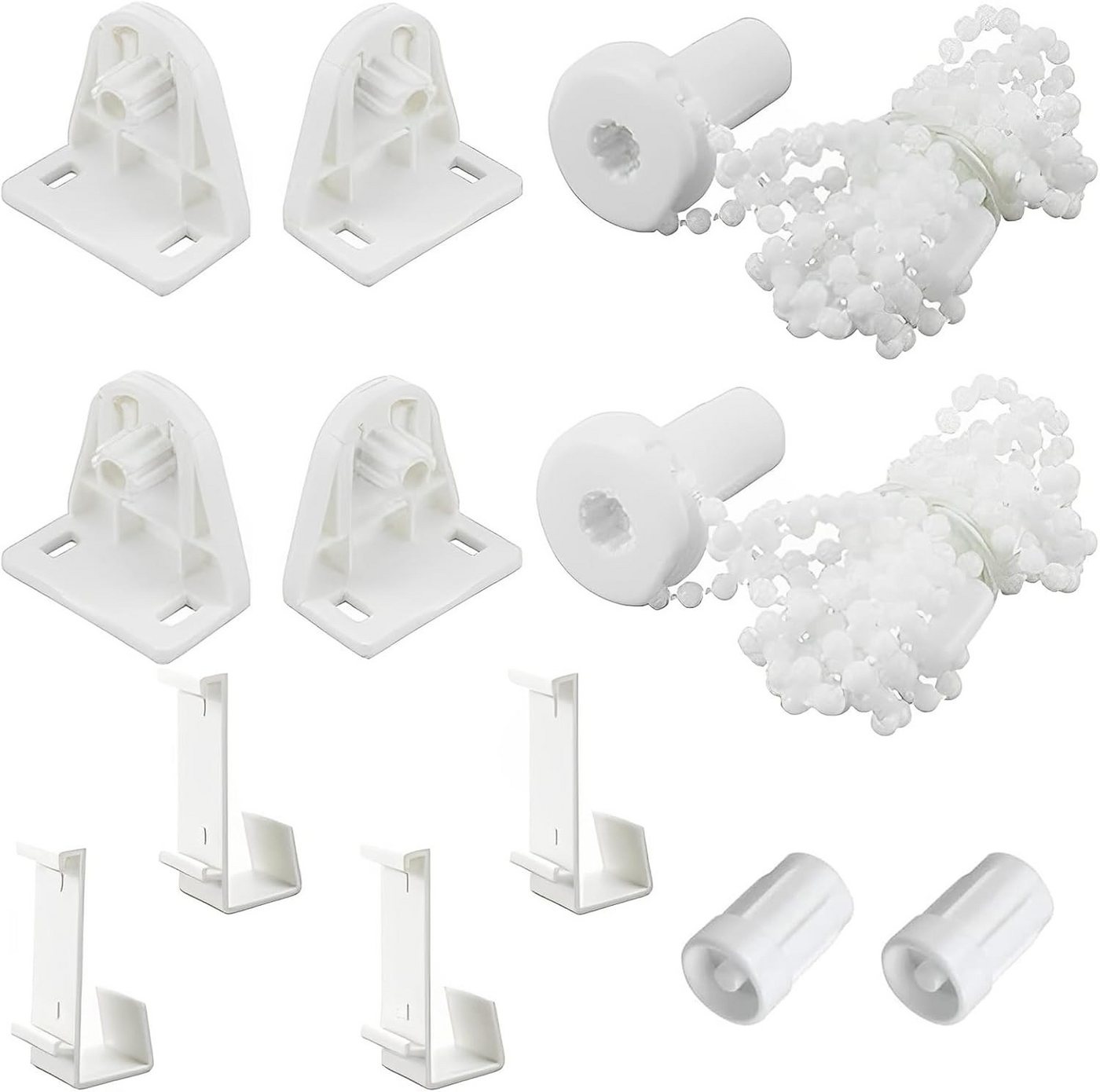 FELIXLEO Sichtschutzzüge Ersatzhalter 2er Set Rollo Halterung 17mm Ohne Bohren Klemmfix Ersatzteile Weiß, (2-tlg) von FELIXLEO