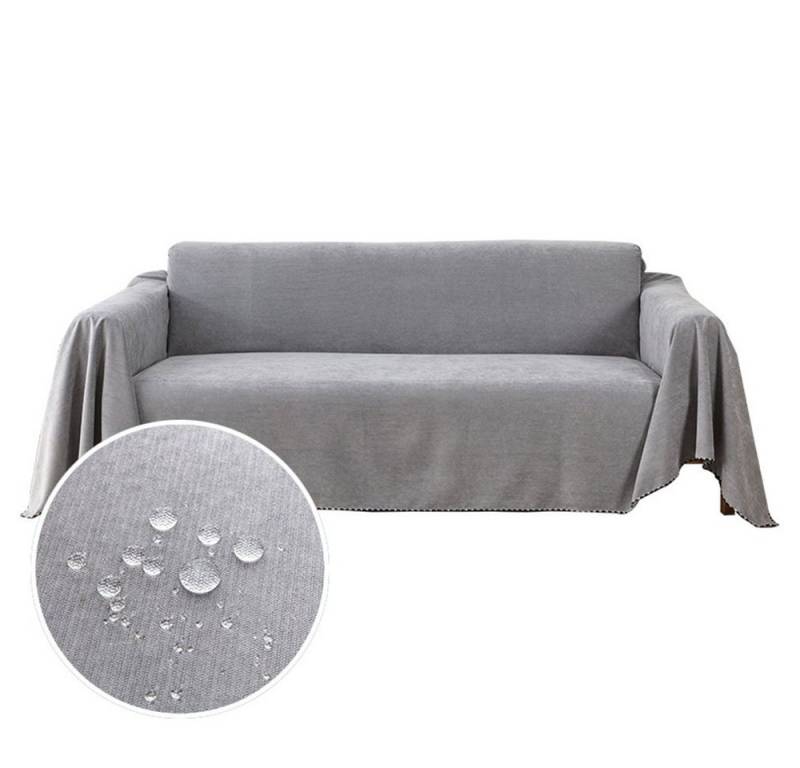 FELIXLEO Sofaschoner Sofa überwurfdecke Premium 180 x 300cm Grau von FELIXLEO