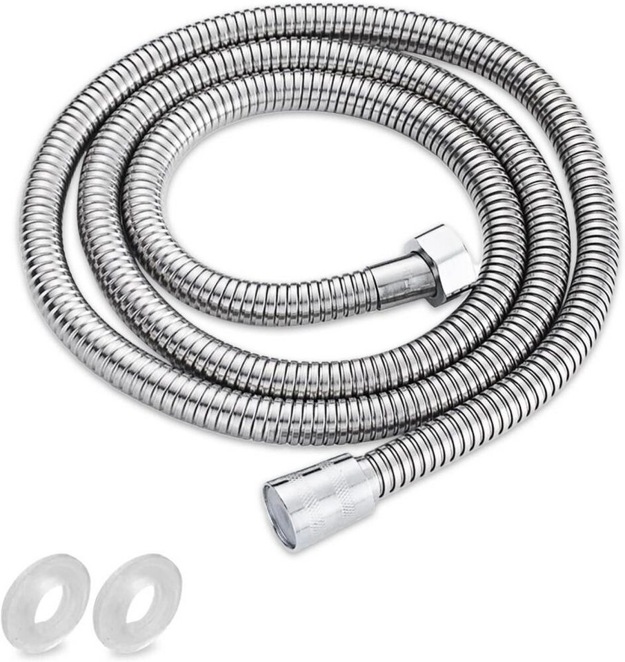 FELIXLEO Solardusche Edelstahl Brauseschlauch 200cm mit doppeltem Verdrehschutz (1 St) von FELIXLEO