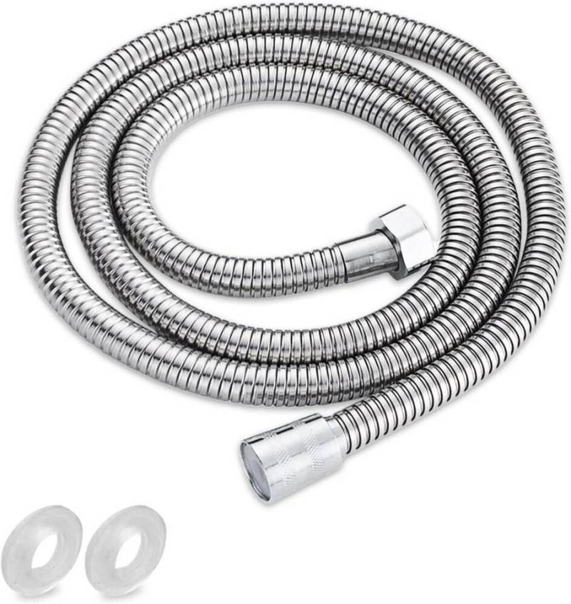 FELIXLEO Solardusche Edelstahl Brauseschlauch 200cm mit doppeltem Verdrehschutz (1 St) von FELIXLEO