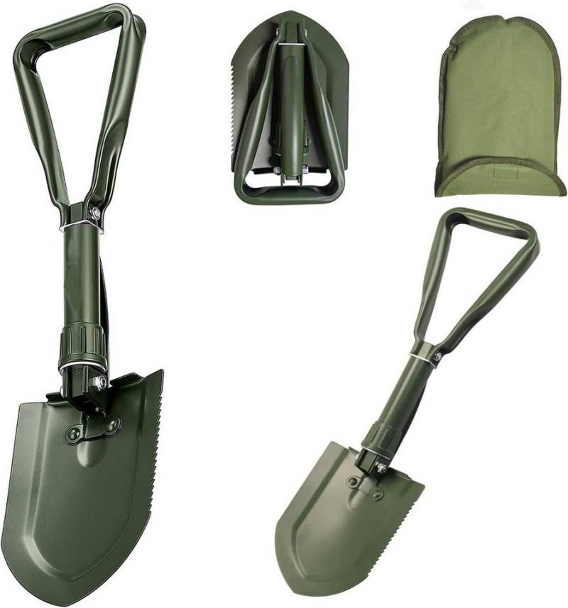 FELIXLEO Spaten Klappspaten 48cm Camping Klappbar Carbonstahl Schaufel, (1-St) von FELIXLEO