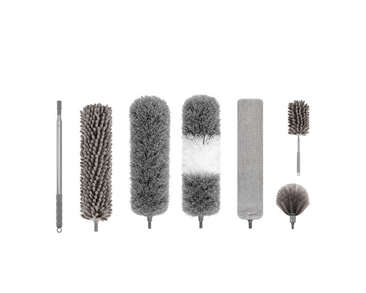 FELIXLEO Staubwedel Staubwedel Teleskop Set waschbar ausziehbar bis 285cm 7 Stück (1-St) von FELIXLEO