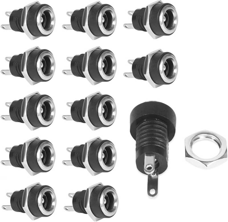 FELIXLEO Steckdose 12 Stück Buchse 2 Polig DC Power Jack Buchse DC-Einbaubuchse von FELIXLEO