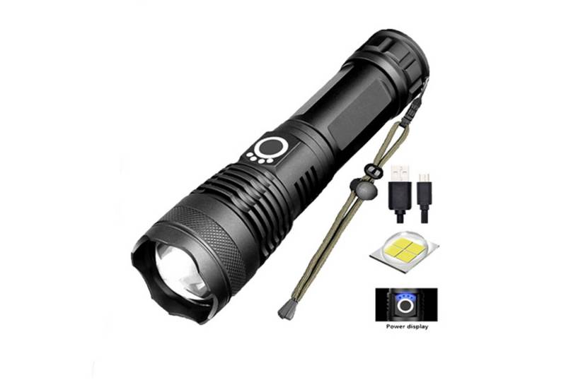 FELIXLEO Taschenlampe 12.000 Lumen ultrastarke LED-Taschenlampe USB wiederaufladbar (1-St) von FELIXLEO