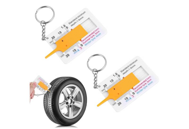 FELIXLEO Tiefenanschlag Reifen Profiltiefenmesser, 0-20 mm Kunststoff Tiefenmesser Reifen, (1-tlg) von FELIXLEO