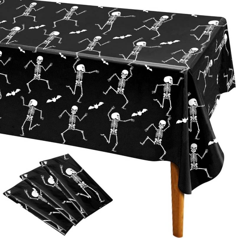 FELIXLEO Tischdecke 3 Packungen Einweg-Halloween-Tischdecke 137,2 x 274,3 cm Kunststoff (3-tlg) von FELIXLEO