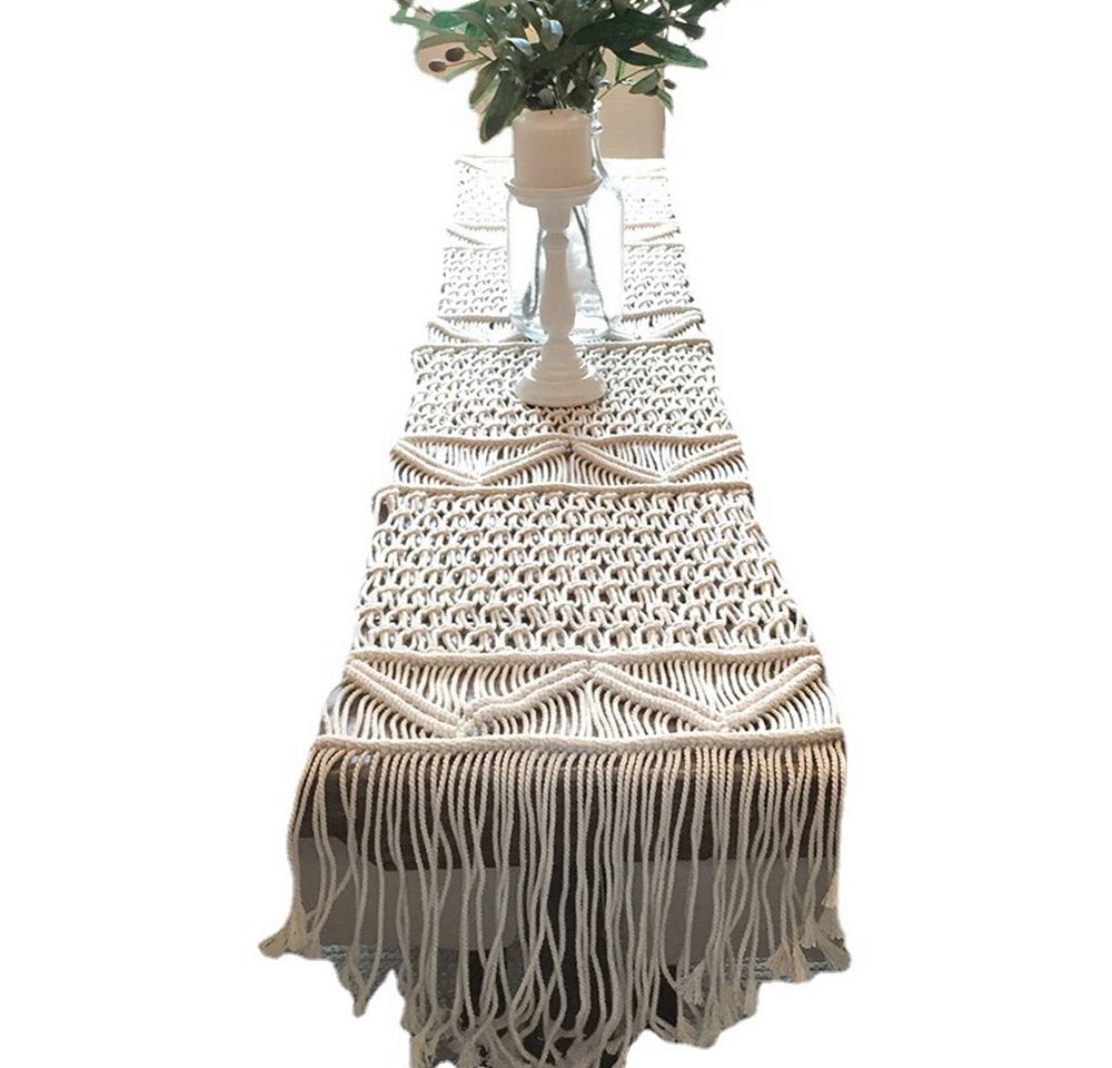 FELIXLEO Tischläufer Tischläufer Makramee 35x200cm Macrame mit Table Runner Handgewebtl von FELIXLEO