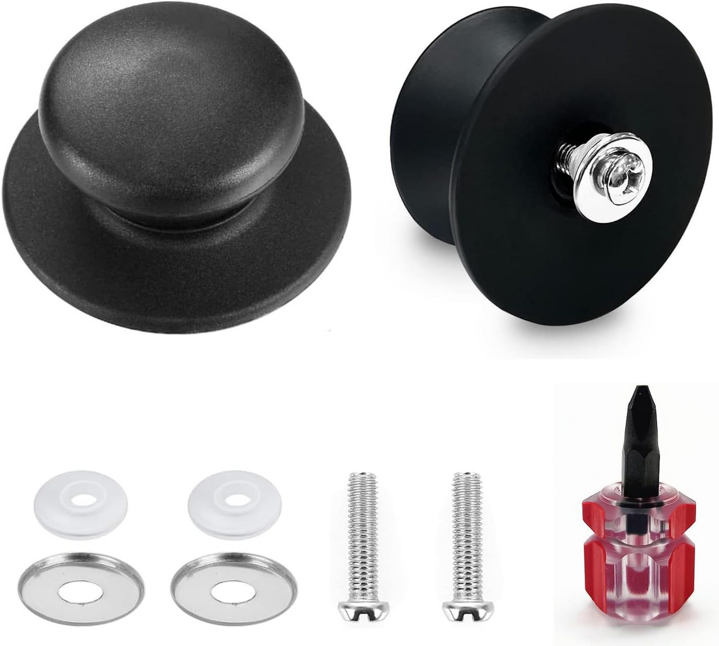 FELIXLEO Topfdeckel 2er-Pack Topfdeckelgriffe Topfgriffe mit kleinem Schraubendreher, (1-tlg) von FELIXLEO