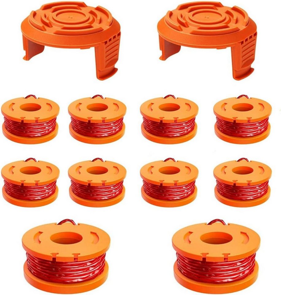 FELIXLEO Trimmerfaden 12er-Pack Rasentrimmer Ersatzkabel 1,65 mm 3 m Worx 20V Kabelspulen, (1-St) von FELIXLEO