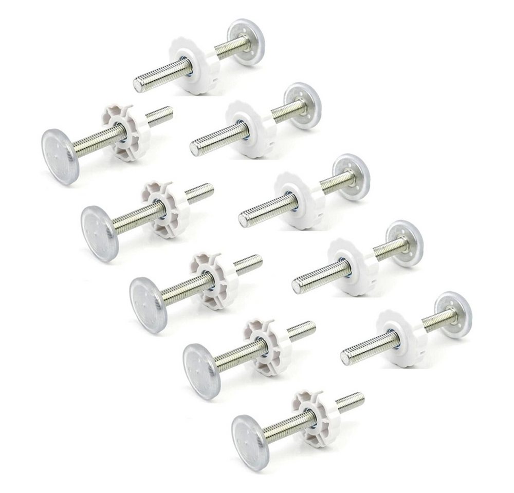 FELIXLEO Türschutzgitter Treppenschutzgitter Verlängerungsschrauben M10 100mm Weiß 6 Stück (10 St) von FELIXLEO