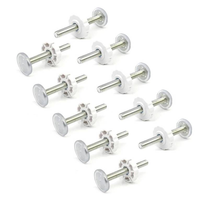 FELIXLEO Türschutzgitter Treppenschutzgitter Verlängerungsschrauben M10 100mm Weiß 6 Stück (10 St) von FELIXLEO