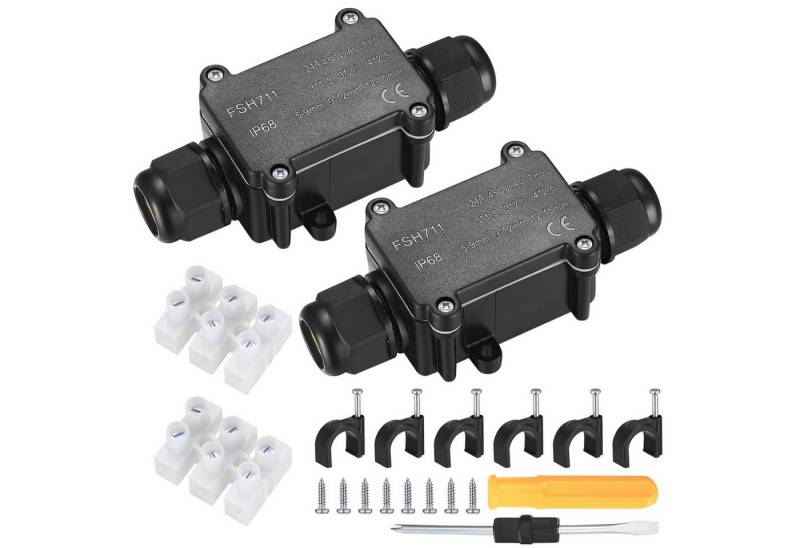 FELIXLEO Unterputz-Steckdose 2 Stück Abzweigdose 2 Wege Wasserdicht für Außenbereich, 1-St. FELIXLEO Unterputz-Steckdose 2 Stück Abzweigdose 2 Wege Wasserdicht für Außenbereich, 1-St. von FELIXLEO