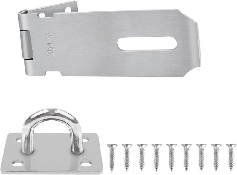 FELIXLEO Vorhängeschloss Vorhängeschloss Haspe 4 Zoll Edelstahl Schlossriegel Sicherheit, (3-tlg) von FELIXLEO
